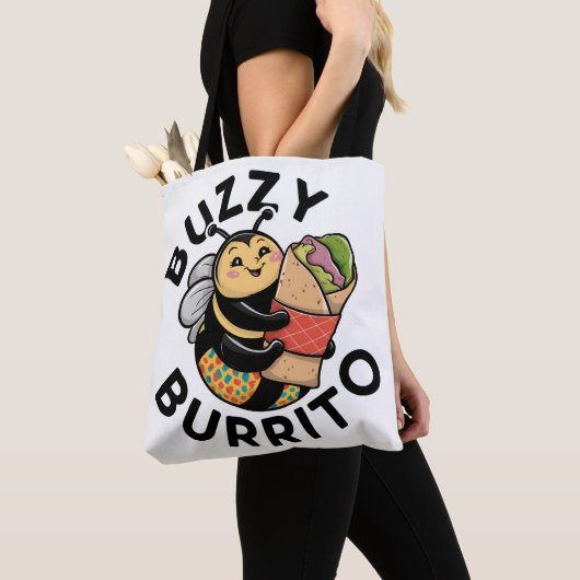 Tote Bag Drôle Buzzy Burrito Abeille (De près)