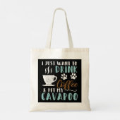 Tote Bag Drôle café et animal de compagnie My Cavapoo Chien (Dos)