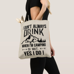 Tote Bag Drôle camper et boire des paroles
