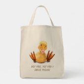 Tote Bag Drôle Canard Joué Wink Joyeux Sourire  (Dos)