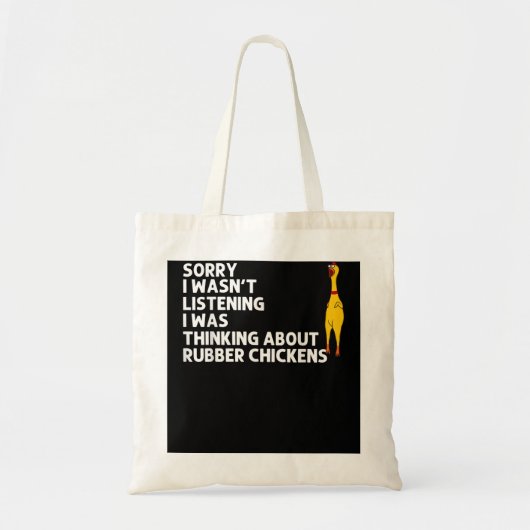 Tote Bag Drôle Caoutchouc Poulets Cadeaux Hommes Femmes Cao (Devant)
