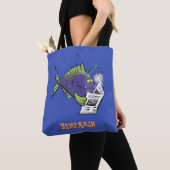 Tote Bag Drôle caricature de poisson de pêcheur (De près)