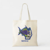 Tote Bag Drôle caricature de poisson de pêcheur (Dos)