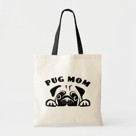 Tote Bag Drôle Carlin Maman Cute Puppy Dog Dogs Pup (Devant)