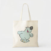 Tote Bag Drôle Carton Polaire Ours Bleu Maigre Caractère Bl (Devant)