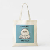 Tote Bag Drôle Cartoon Gras Chat Pas Grumpy Sassy (Dos)