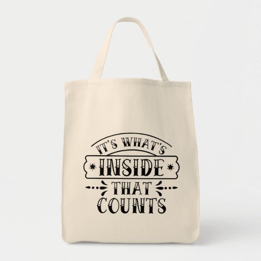 Tote Bag Drôle C'est ce qui compte à l'intérieur (Devant)