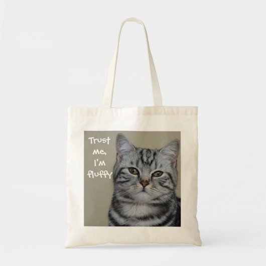 Tote Bag Drôle chapeau Faites-moi confiance Je suis Fluffy (Devant)