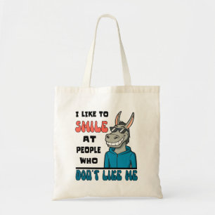 Tote Bag Drôle Cheval Âne Sourire Aux Gens Sarcastique