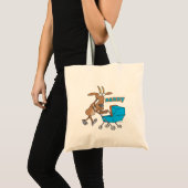 Tote Bag drôle chèvre poussant poussette de poussette (Devant (produit))