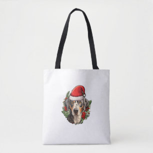 Tote Bag Drôle Chien de Noël Catahoula Leopard
