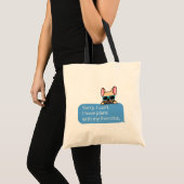 Tote Bag Drôle Chien de taureau français (Devant (produit))