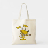 Tote Bag Drôle Chien Jouant Banjo Musique (Dos)
