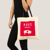 Tote Bag Drôle Chiens de Saint-Valentin et baisers avec de (Devant (produit))