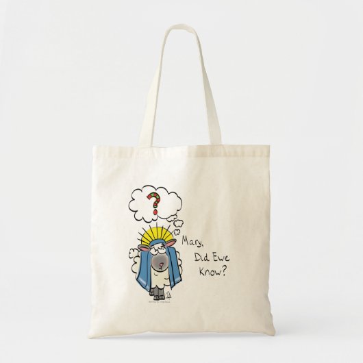 Tote Bag Drôle Christian Noël mignon Mouton Dessin (Devant)