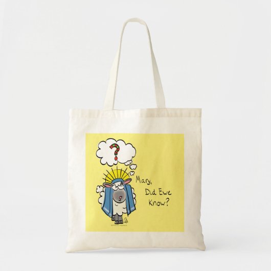 Tote Bag Drôle Christian Noël mignon Mouton Dessin (Devant)