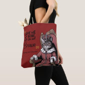 Tote Bag Drôle Citation Royale Cute Chat Humour Shakespeare (De près)