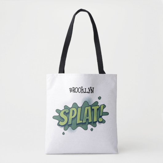 Tote Bag Drôle comique pop art splat typographie (Devant)
