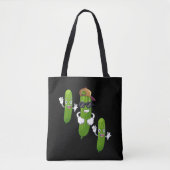 Tote Bag Drôle Concombre Picket Danser Nourriture (Devant)