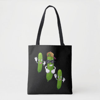 Tote Bag Drôle Concombre Picket Danser Nourriture