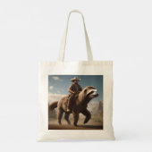 Tote Bag Drôle Cowboy À Cheval De Fente, (Dos)
