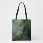 Tote Bag Drôle Curieux Guinée Turaco Oiseau Vert (Devant)