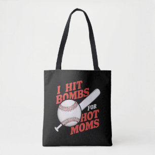 Tote Bag Drôle de baseball rétro Je frappe des bombes pour