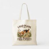 Tote Bag Drôle de Beagle J'avais des Plans Chien de Chasse (Dos)