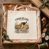 Tote Bag Drôle de Beagle J'avais des Plans Chien de Chasse