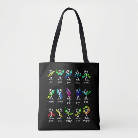 Tote Bag Drôle de danse d'algèbre Fonction Prof de maths Ge (Devant)