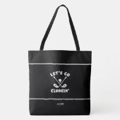 Tote Bag Drôle de dicton de golf moderne noir (Devant)