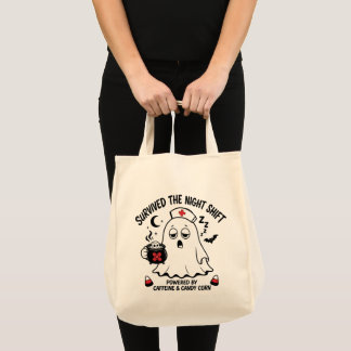 Tote Bag Drôle de Halloween a survécu à la garde de nuit In