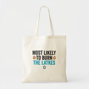 Tote Bag Drôle de latke Hanukkah Cuisine juive Vacances Hum
