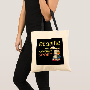 Tote Bag Drôle de lecture sport word art