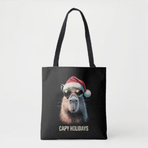 Tote Bag Drôle de Noël Capy Vacances Xmas Capybara