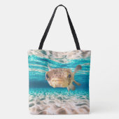 Tote Bag Drôle de Poisson-Globe Avis : Peut Gonfler sous Pr (Dos)