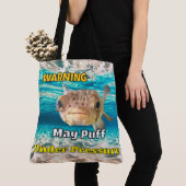 Tote Bag Drôle de Poisson-Globe Avis : Peut Gonfler sous Pr (De près)