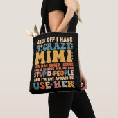 Tote Bag Drôle De Recul J'Ai Un Mimi Fou (De près)