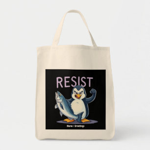 Tote Bag Drôle de résister à la protestation des pingouins