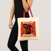 Tote Bag Drôle de Zombie Avec un Budget Halloween (Devant (produit))
