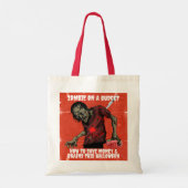 Tote Bag Drôle de Zombie Avec un Budget Halloween (Dos)