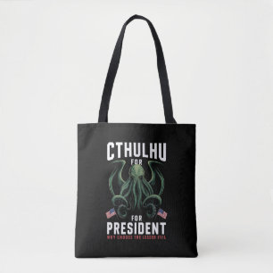 Tote Bag Drôle d'élection 2024 Cthulhu pour Président