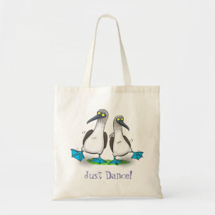 Tote Bag Drôle des seins à pieds bleus oiseaux de mer danse