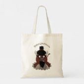 Tote Bag Drôle dessin animé de bison de buffle (Dos)