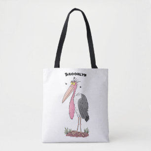 Tote Bag Drôle dessin animé de cigogne en marabou