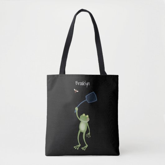 Tote Bag Drôle dessin animé de la mouche à bec de grenouill (Devant)