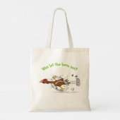 Tote Bag Drôle dessin animé de poulet cool (Dos)