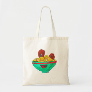 Tote Bag Drôle dessin animé spaghetti boules de viande art