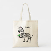Tote Bag Drôle dessin animé zèbre (Dos)
