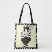 Tote Bag Drôle dessin animé zèbre (Devant)